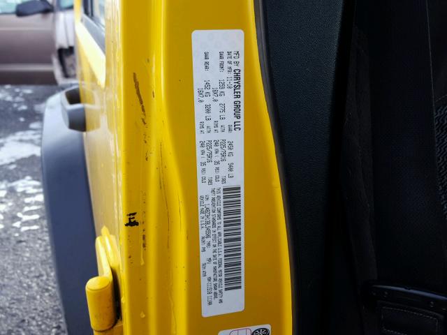 1J4BZ3H13BL545506 - 2011 JEEP WRANGLER U YELLOW photo 10