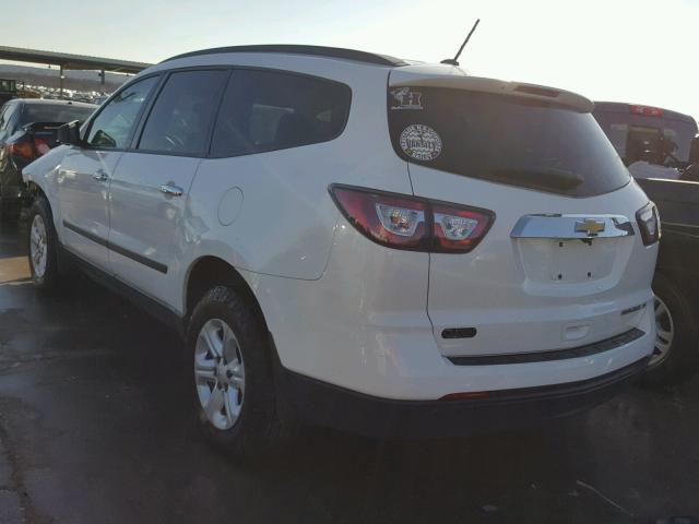 1GNKRFED4FJ289665 - 2015 CHEVROLET TRAVERSE L WHITE photo 3