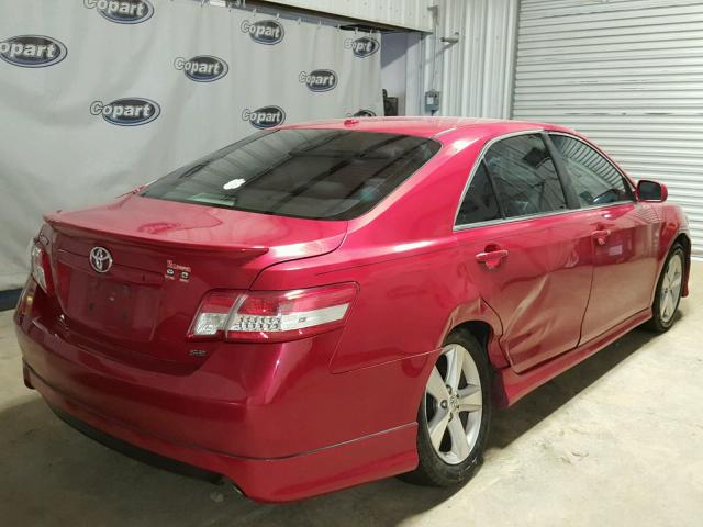 4T1BF3EK0AU049675 - 2010 TOYOTA CAMRY BASE MAROON photo 4