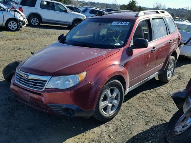 JF2SH6BC6AG767177 - 2010 SUBARU FORESTER X RED photo 2