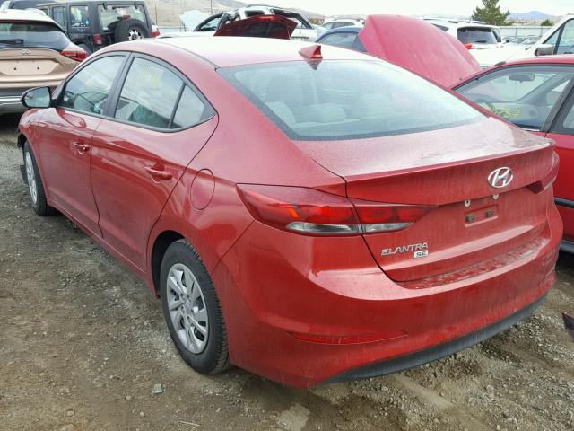 5NPD74LF2HH084180 - 2017 HYUNDAI ELANTRA SE RED photo 3