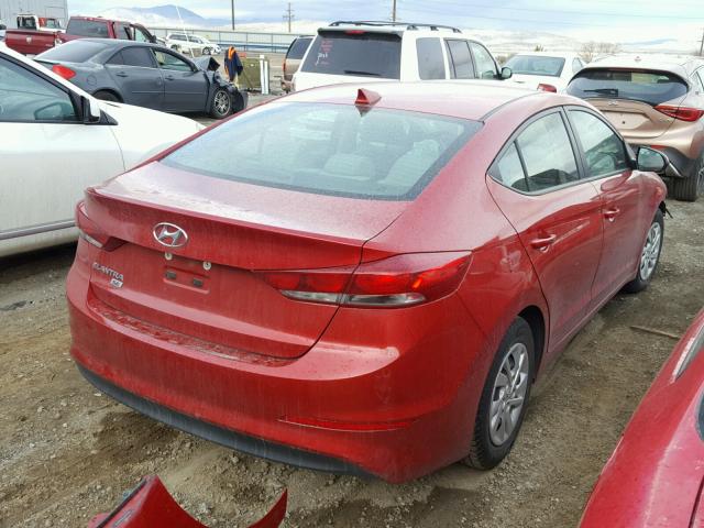 5NPD74LF2HH084180 - 2017 HYUNDAI ELANTRA SE RED photo 4