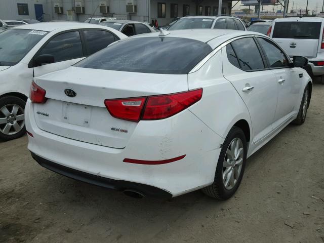 5XXGN4A74EG281468 - 2014 KIA OPTIMA EX WHITE photo 4