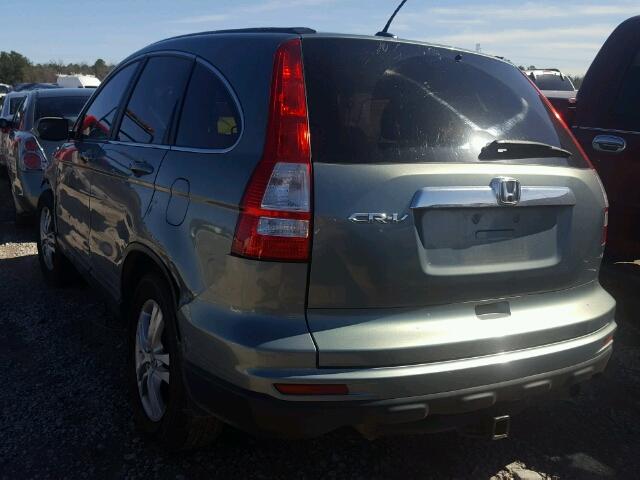 5J6RE3H72AL015976 - 2010 HONDA CR-V EXL BLUE photo 3