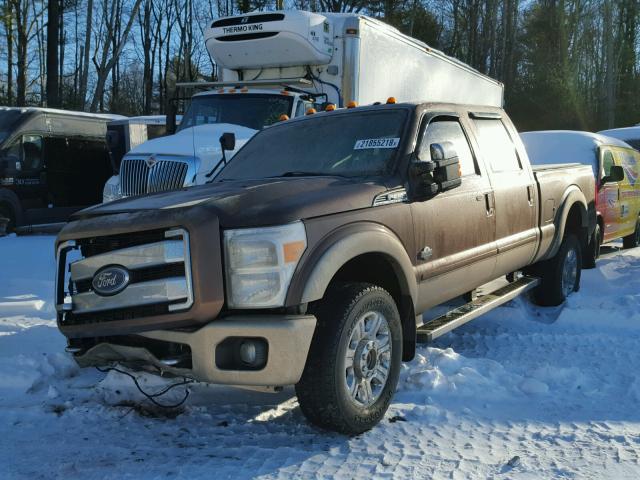 1FT8W3BT6CEA46854 - 2012 FORD F350 SUPER BROWN photo 2
