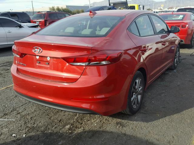 5NPD84LF9JH251850 - 2018 HYUNDAI ELANTRA SE RED photo 4