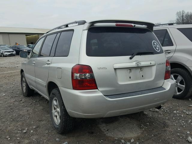 JTEGD21A460133144 - 2006 TOYOTA HIGHLANDER SILVER photo 3