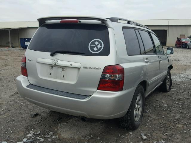 JTEGD21A460133144 - 2006 TOYOTA HIGHLANDER SILVER photo 4