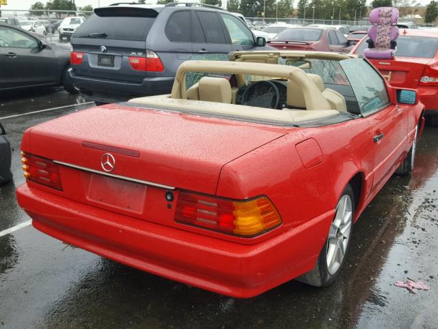 WDBFA66EXMF030668 - 1991 MERCEDES-BENZ 500 SL RED photo 4