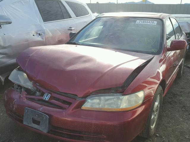 1HGCG16551A063917 - 2001 HONDA ACCORD EX RED photo 2