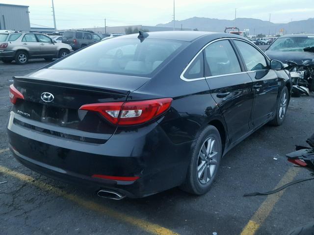 5NPE24AF3HH586461 - 2017 HYUNDAI SONATA SE BLACK photo 4