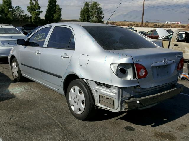 1NXBR32E75Z479053 - 2005 TOYOTA COROLLA CE SILVER photo 3