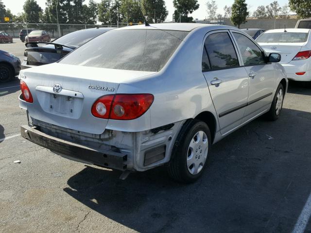 1NXBR32E75Z479053 - 2005 TOYOTA COROLLA CE SILVER photo 4