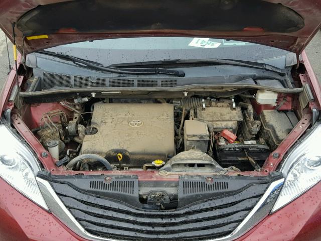 5TDKK3DC4CS200034 - 2012 TOYOTA SIENNA LE RED photo 7