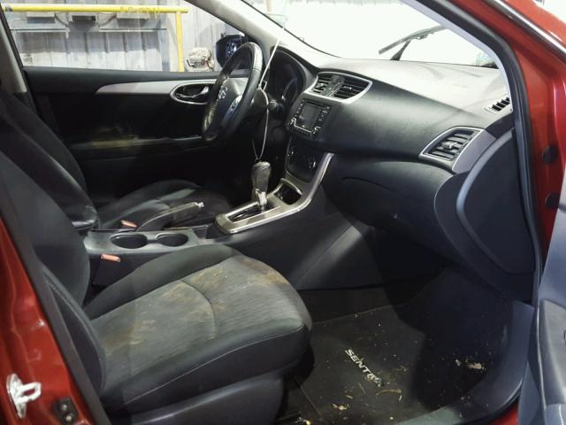 3N1AB7AP8FY237632 - 2015 NISSAN SENTRA S RED photo 5