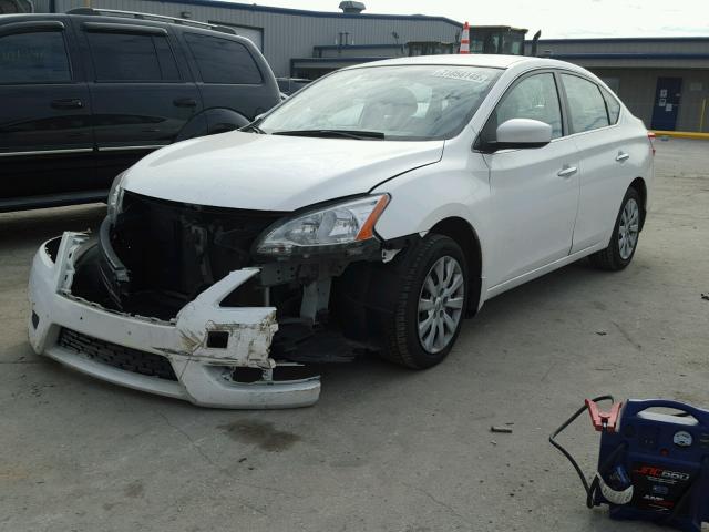 3N1AB7APXDL729976 - 2013 NISSAN SENTRA S WHITE photo 2