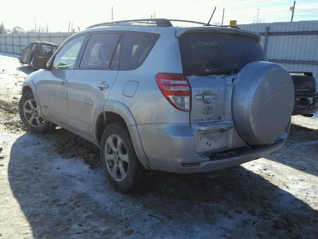 2T3DK4DV9AW035299 - 2010 TOYOTA RAV4 LIMIT SILVER photo 3