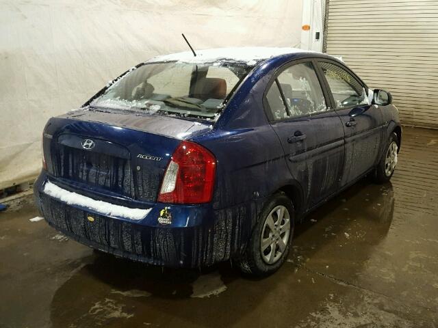 KMHCN4AC7AU492496 - 2010 HYUNDAI ACCENT GLS BLUE photo 4