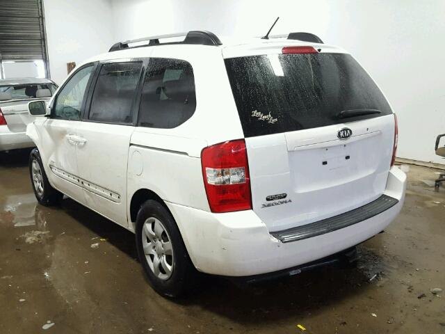 KNDMB133376134838 - 2007 KIA SEDONA EX WHITE photo 3