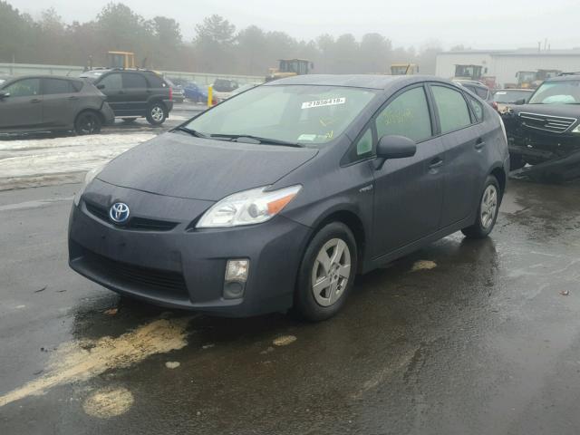 JTDKN3DU6A0100128 - 2010 TOYOTA PRIUS GRAY photo 2