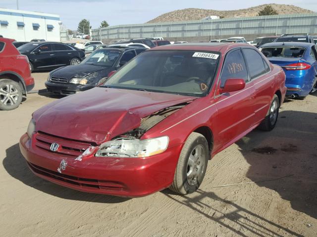 1HGCG165X2A041221 - 2002 HONDA ACCORD EX MAROON photo 2