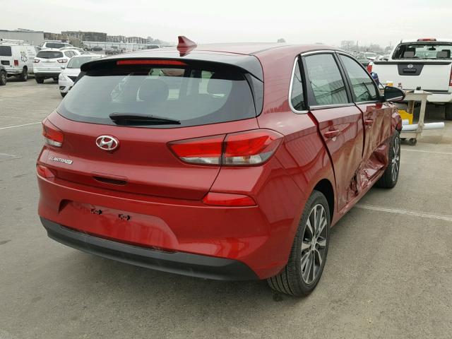 KMHH35LE5JU012178 - 2018 HYUNDAI ELANTRA GT RED photo 4