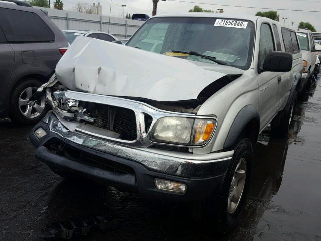 5TEWN72N64Z459777 - 2004 TOYOTA TACOMA XTR SILVER photo 2