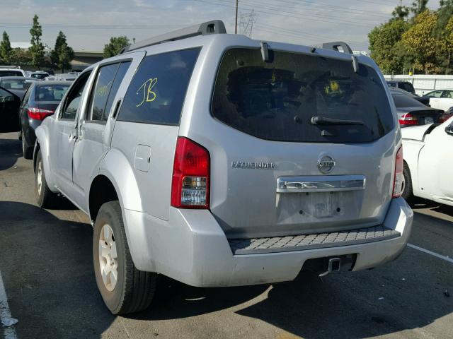 5N1AR18U28C637890 - 2008 NISSAN PATHFINDER SILVER photo 3