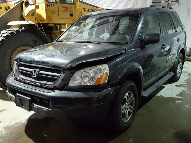 2HKYF18685H500630 - 2005 HONDA PILOT EXL GRAY photo 2