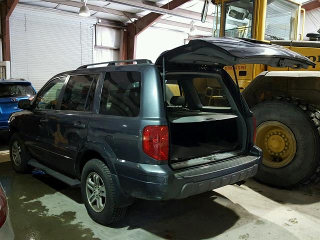 2HKYF18685H500630 - 2005 HONDA PILOT EXL GRAY photo 3