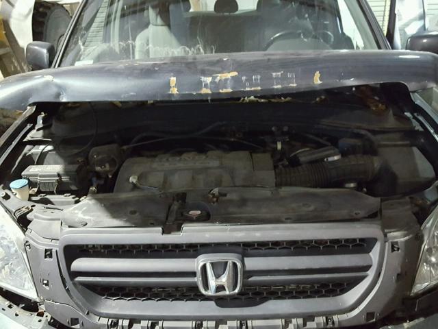 2HKYF18685H500630 - 2005 HONDA PILOT EXL GRAY photo 7