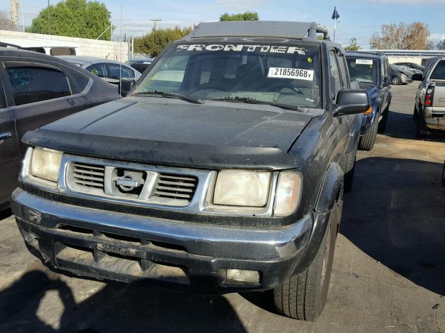 1N6ED27T1YC421822 - 2000 NISSAN FRONTIER C BLACK photo 2