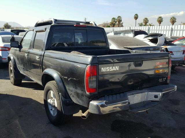 1N6ED27T1YC421822 - 2000 NISSAN FRONTIER C BLACK photo 3