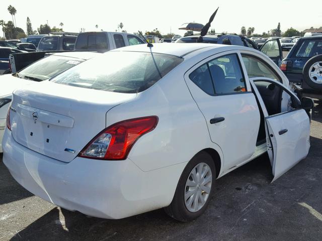 3N1CN7AP0CL826036 - 2012 NISSAN VERSA S WHITE photo 4