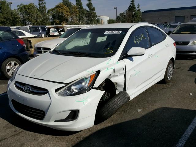 KMHCT4AE2FU854409 - 2015 HYUNDAI ACCENT GLS WHITE photo 2