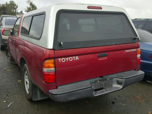 5TENL42N04Z448144 - 2004 TOYOTA TACOMA RED photo 3