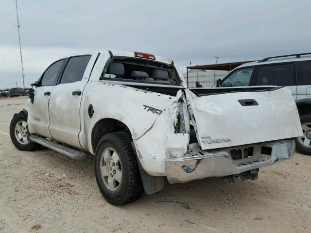 5TFEV54179X071028 - 2009 TOYOTA TUNDRA CRE WHITE photo 3