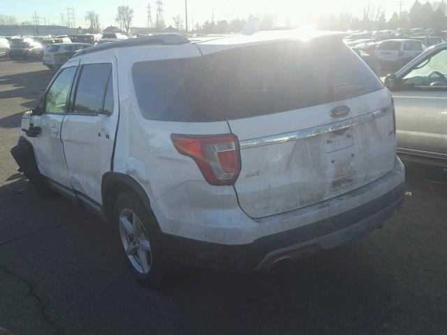 1FM5K8D89GGC51577 - 2016 FORD EXPLORER X WHITE photo 3