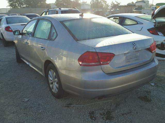1VWAP7A38EC008402 - 2014 VOLKSWAGEN PASSAT S Gris foto 3