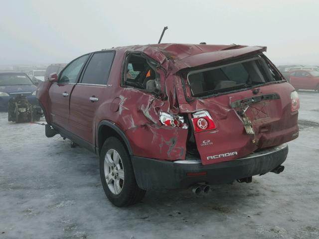 1GKEV33718J145379 - 2008 GMC ACADIA SLT RED photo 3