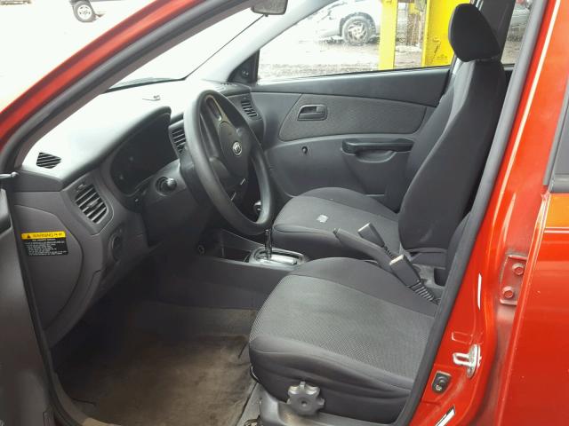 KNADH5A34A6647898 - 2010 KIA RIO LX RED photo 5