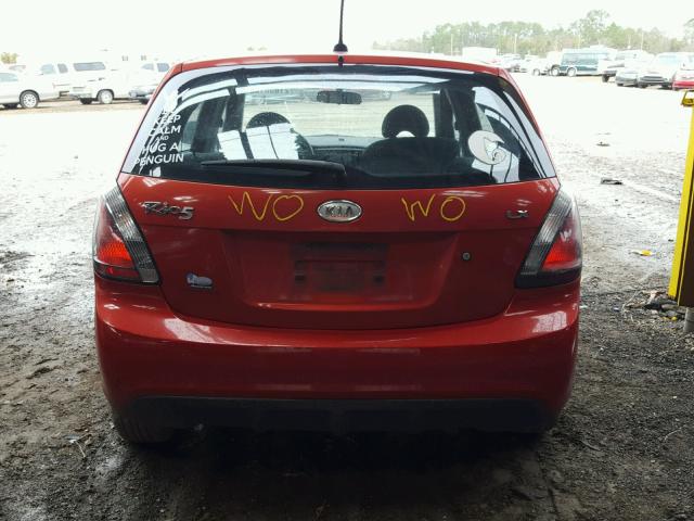 KNADH5A34A6647898 - 2010 KIA RIO LX RED photo 9