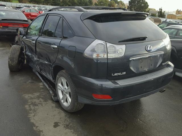 JTJHW31U682069504 - 2008 LEXUS RX 400H CHARCOAL photo 3