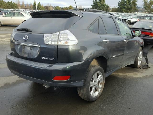 JTJHW31U682069504 - 2008 LEXUS RX 400H CHARCOAL photo 4