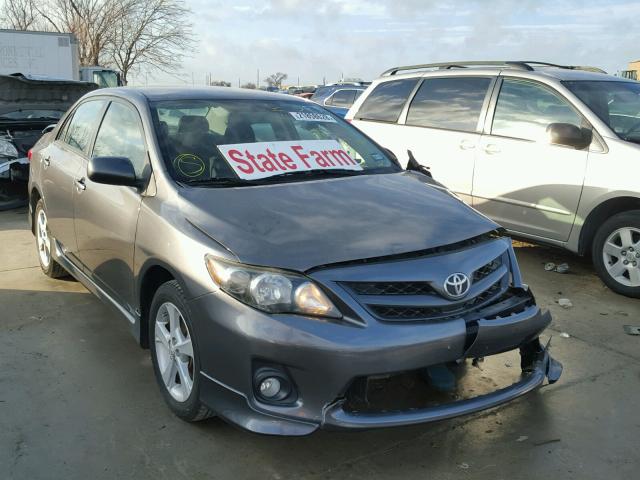 5YFBU4EE0DP155894 - 2013 TOYOTA COROLLA BA GRAY photo 1