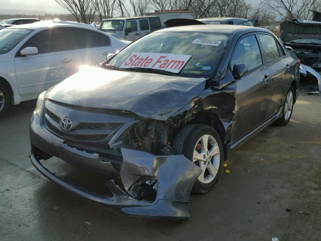 5YFBU4EE0DP155894 - 2013 TOYOTA COROLLA BA GRAY photo 2