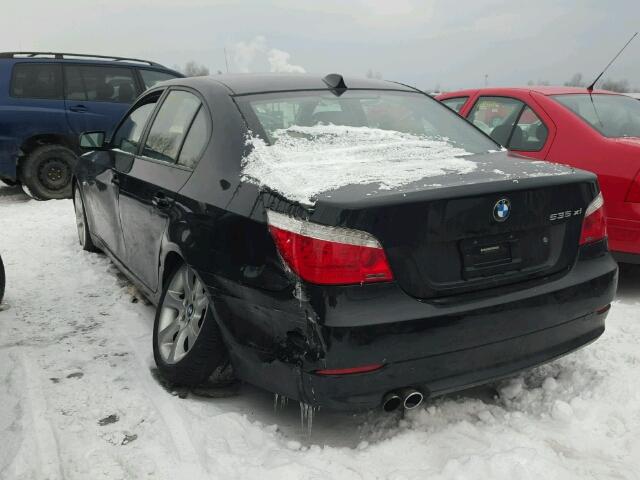 WBANV93528CW56047 - 2008 BMW 535 XI Czarny zdjęcie 3