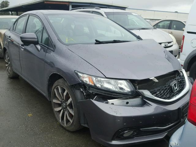 19XFB2F92EE248822 - 2014 HONDA CIVIC EXL GRAY photo 1