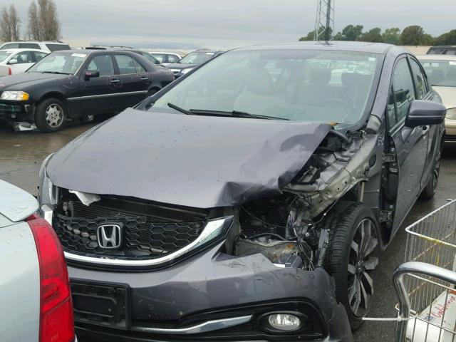 19XFB2F92EE248822 - 2014 HONDA CIVIC EXL GRAY photo 2