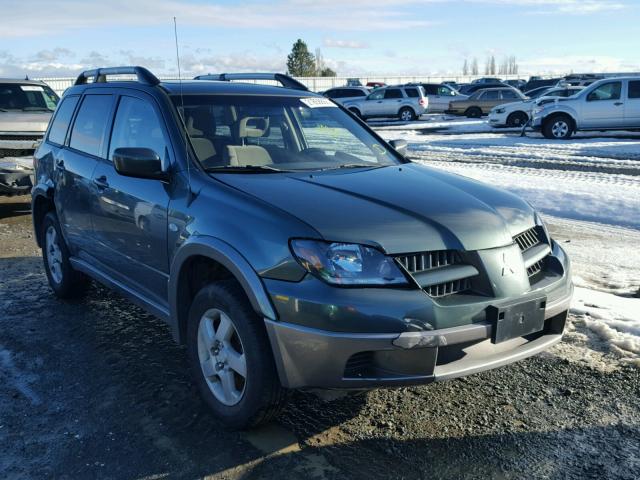 JA4LZ41F54U004812 - 2004 MITSUBISHI OUTLANDER GREEN photo 1